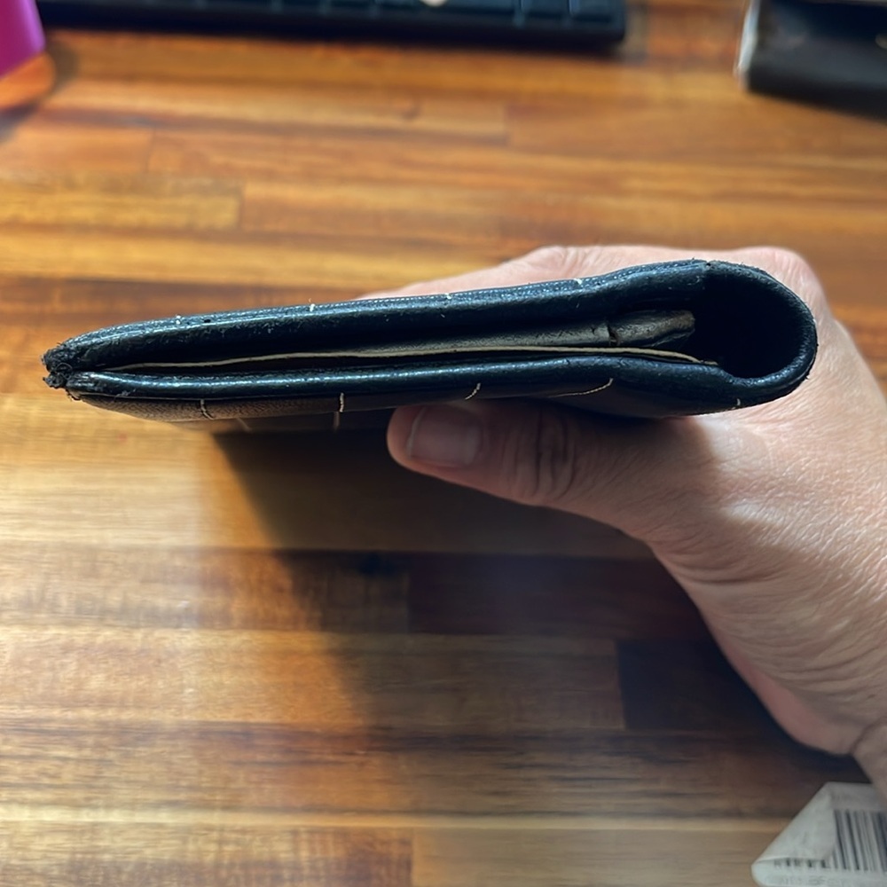 Chanel Auth Quilted Mademoisele Blk Ligne Tall Fold Wallet/Clutch. P - Picture 12 of 16